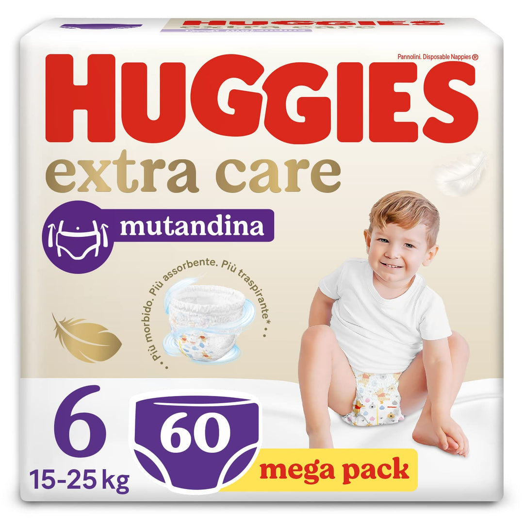 Huggies Extra Care Windeln, Grösse 6, 15-25 kg, 60 Stück, Grösse 6