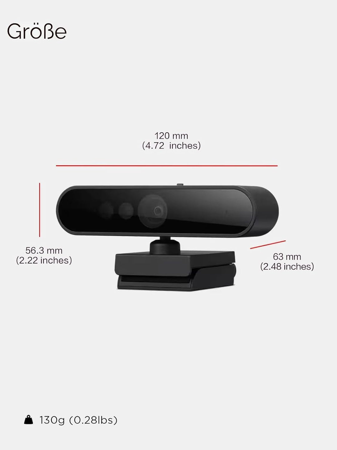 Unbekannt Lenovo Performance FHD Webcam - Webcam - schwenken/neigen Schwarz Einheitsgrösse, Schwarz