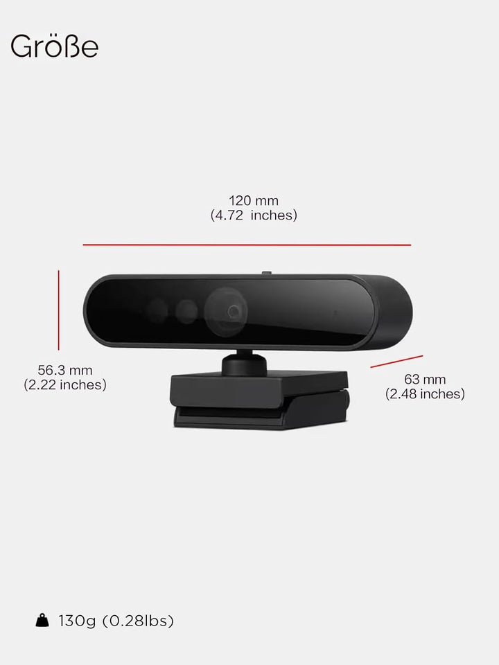 Unbekannt Lenovo Performance FHD Webcam - Webcam - schwenken/neigen Schwarz Einheitsgrösse, Schwarz