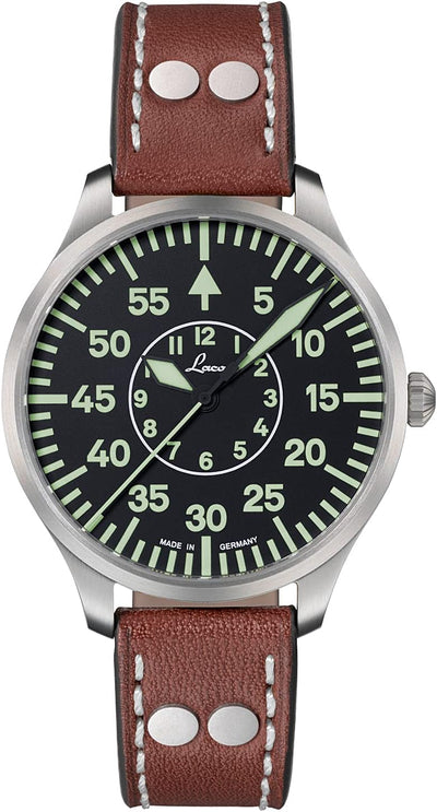 Laco Fliegeruhr Zürich.2 40 Made in Germany – 40 mm Ø hochwertige Quarzuhr – Baumuster B – Einzigart