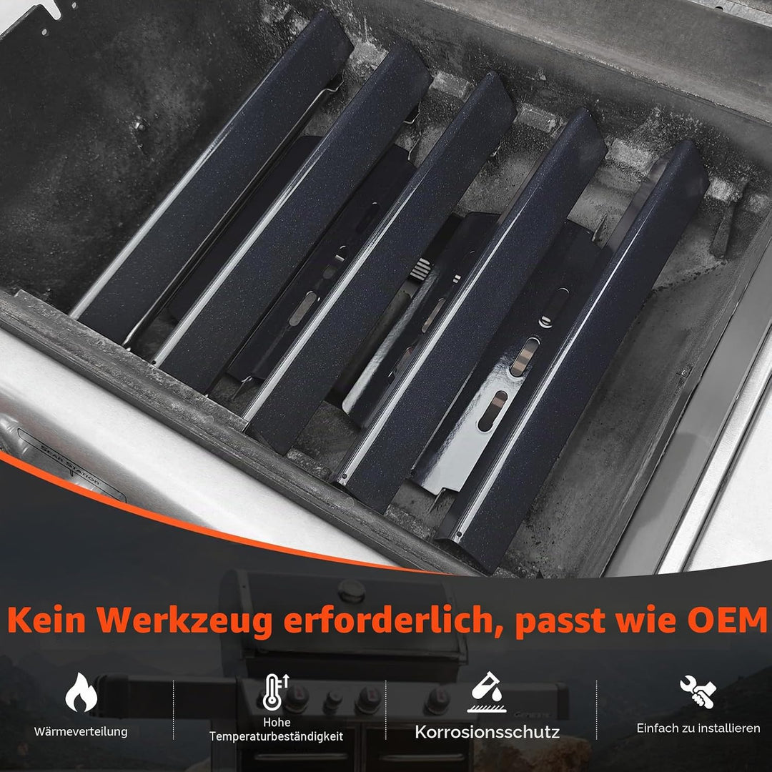 QuliMetal Genesis Grillteile für Weber Genesis 300 Serie Grills mit vorderen Bedienknöpfen, Genesis