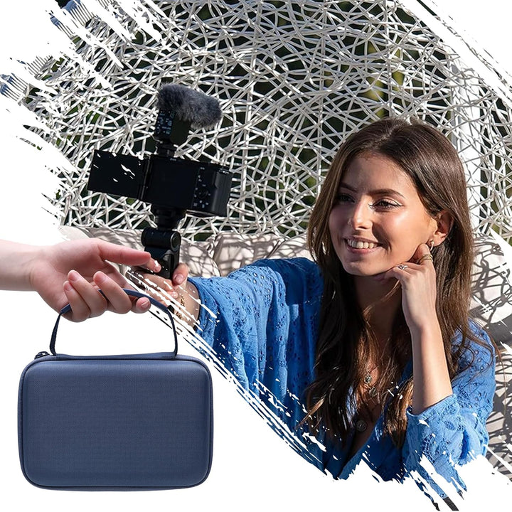XANAD Eva Reisetasche für Sony ZV-1 ZV-1II 2 Kamera mit Vlogger Zubehör-Kit Stativ und Mikrofon - Re
