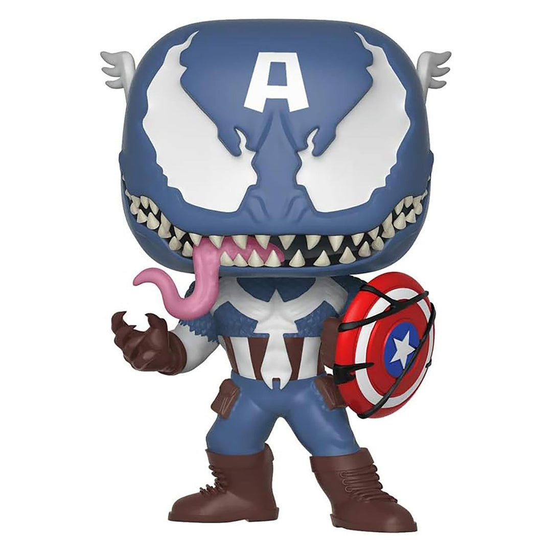 Funko Pop! Bobble: Marvel: Marvel Venom: Venom Captain America - Vinyl-Sammelfigur - Geschenkidee -