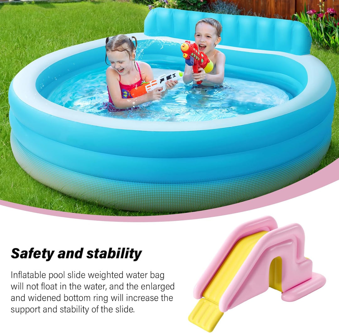 Aufblasbare Poolrutsche, 78, 7 x 33, 5 x 31, 5 Zoll PVC-Schwimmbadrutsche, breit mit Wasser befüllba