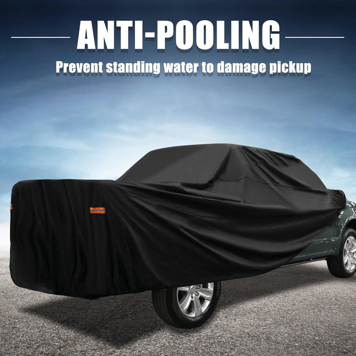 X AUTOHAUX Fahrzeug Pickup Abdeckung Voller Aussenabdeckungen Wasserdicht 190T PU