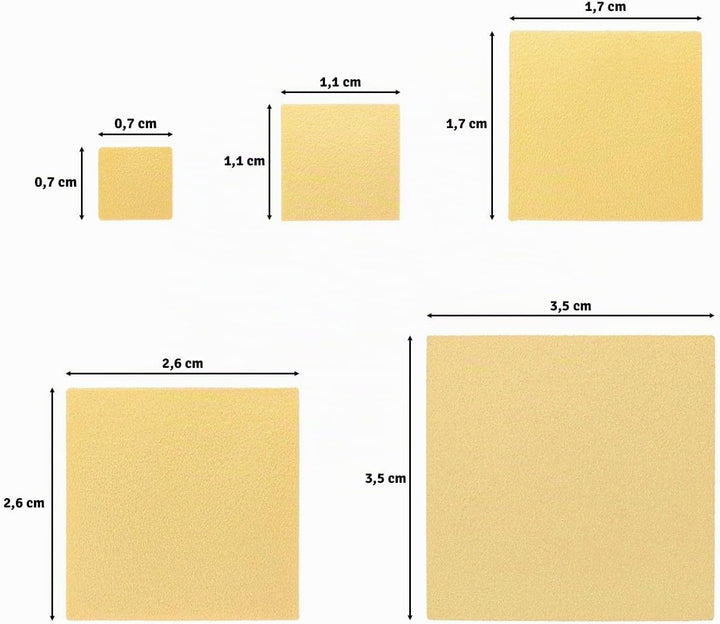 Vaessen Creative Stanzer Set - Motivstanzer - Quadrat - 5 Stück - Tonpapier und Bastelmaterial bis z