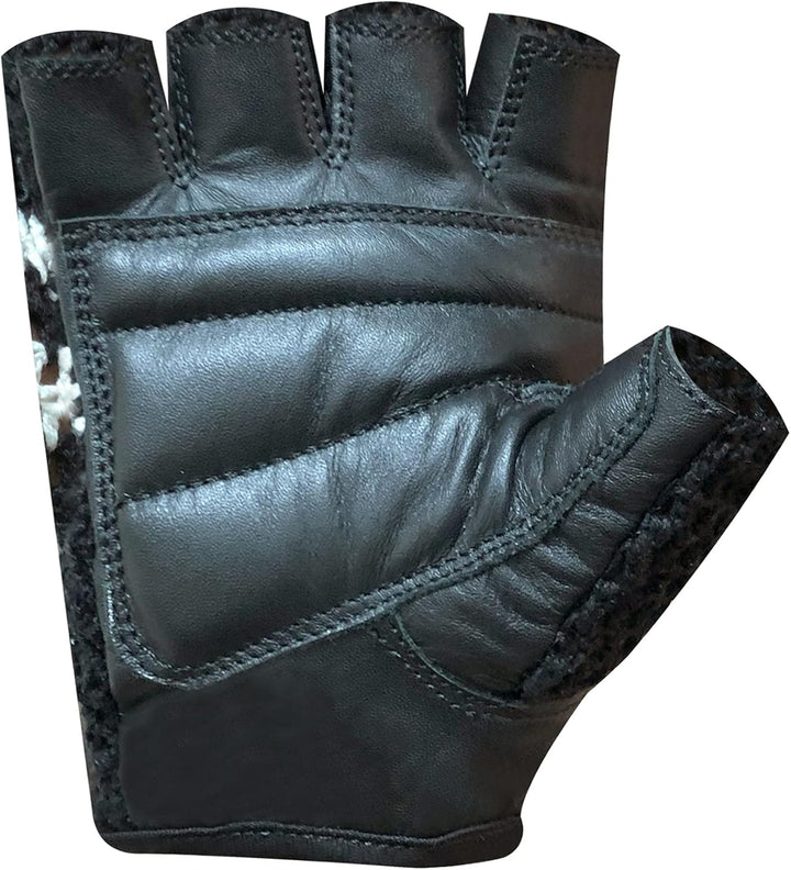 PSS Fingerlose Halbfinger Gepolstert Leder Netz Handschuhe Herren Manner Muskeltraining Bodybuilding
