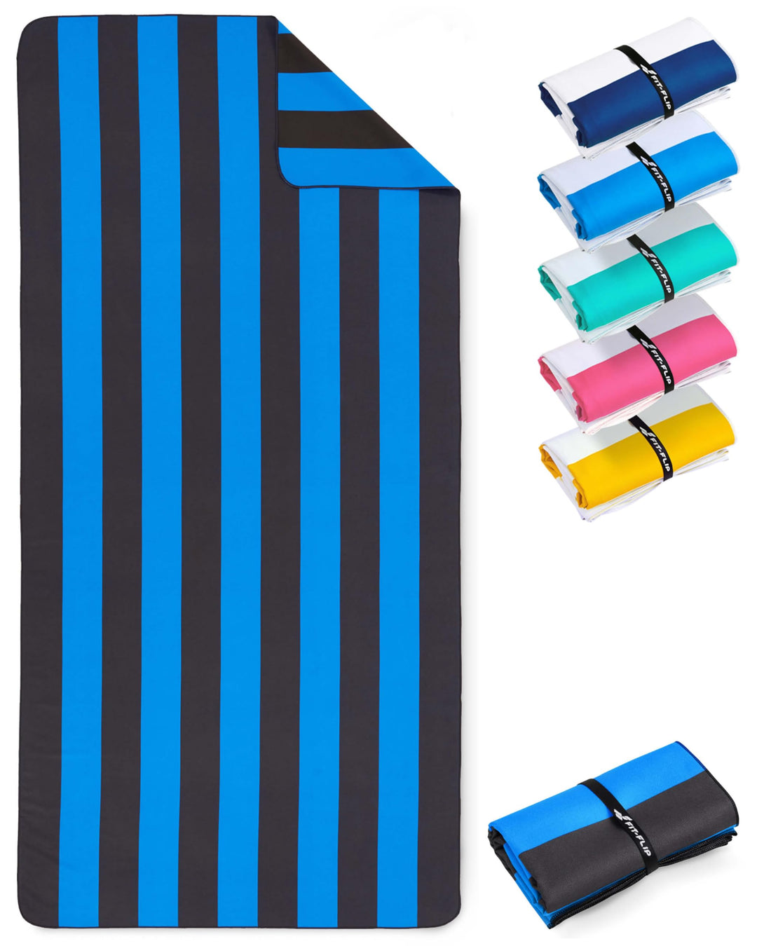 Fit-Flip Strandtuch XXL aus Mikrofaser - leicht und schnelltrocknend - 100% recyceltes Strandhandtuc