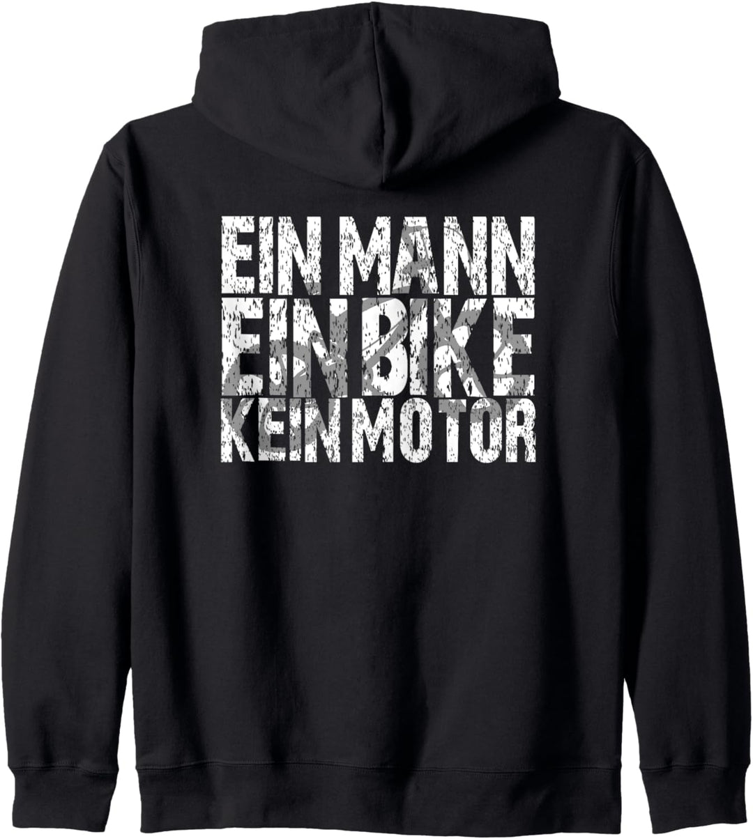 Anti E-Bike Mountainbike Fahrer MTB Spruch Rückendruck Kapuzenjacke
