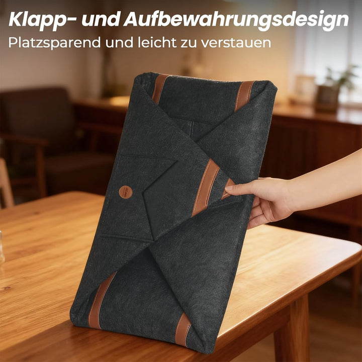 Holzkörbe für Kaminholz, Gross Holzkorb aus Filz Mit Metallrahmen, Seitentaschen und Griffen, auch a