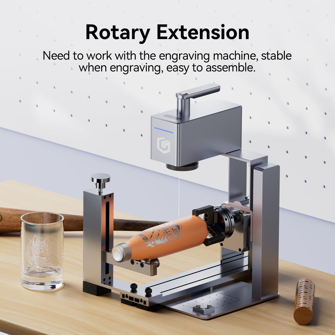 LONGER Rotationsmodul mit Y-Achsen-Rolle für Zylinder-Gravur - Kompatibel mit Nano, Ray5, B1 Serie -