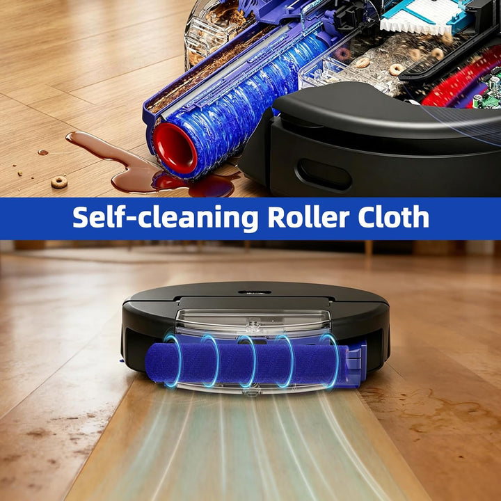 18 Stück Ersatzteile für Dyson Spot+ Scrub AI Roboter-Staubsauger, 2 Hauptbürsten, 2 Rollmopp, 8 Sei