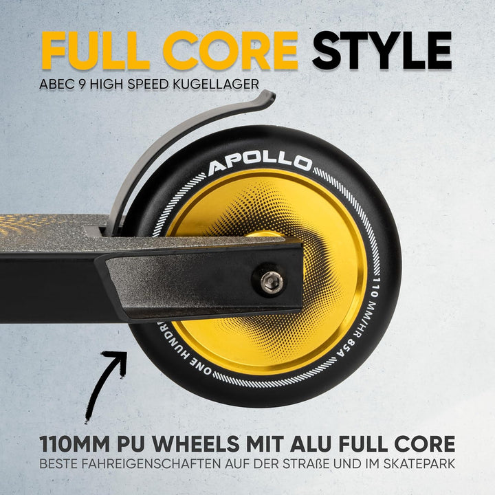 Apollo Stunt Scooter - Eagle, eloxierter Profi Stuntroller, Kinder Scooter mit ABEC 9 Kugellagern, 1