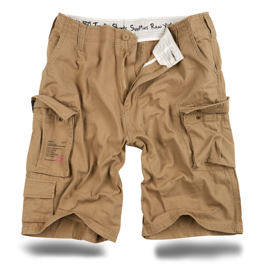 Trooper Herren Cargo Shorts Lightning Edition Bermuda Kurze Hose Vintage (S-7XL) S Beige, S Beige