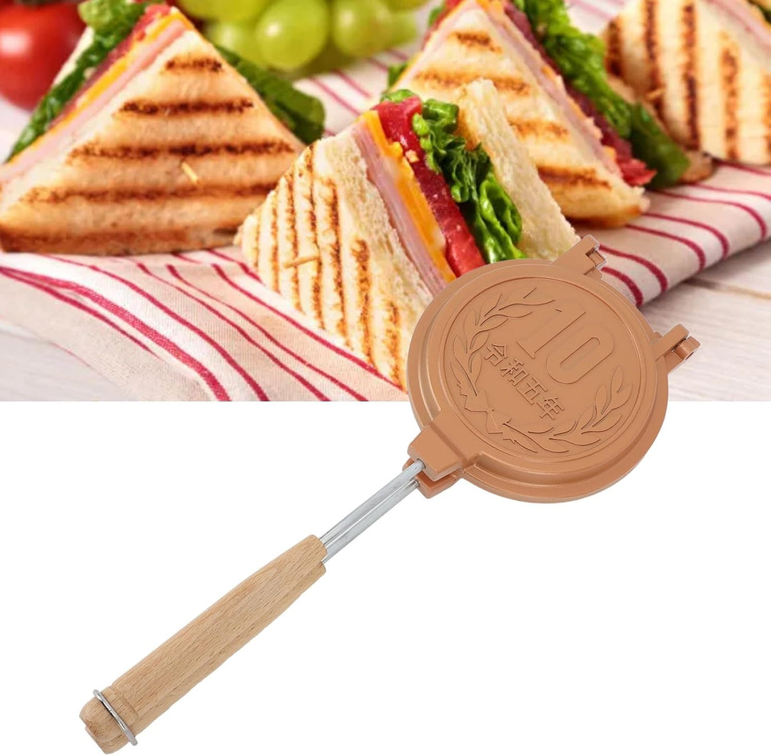 Sandwich-Backblech, Frühstücks-Sandwich-Maker Mit Abnehmbarem Griff, Doppelseitige Sandwich-Backform