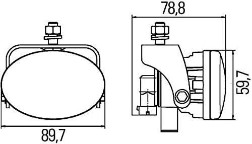 HELLA 1NA 010 047-811 Halogen Nebelscheinwerfersatz, Links oder Rechts für hängenden Anbau, für häng