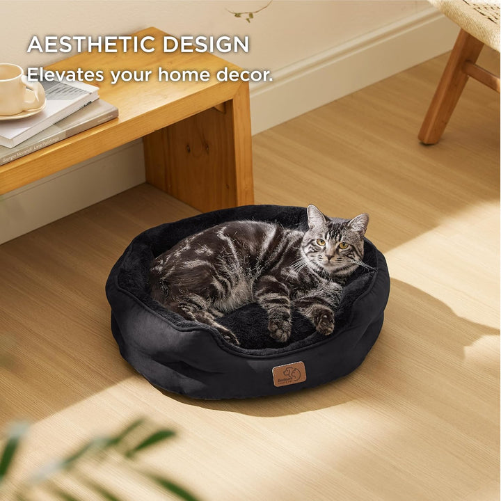 BEDSURE Katzenbett waschbar Katzen Bettchen - 51x48x15cm Katzenbett mit zweiseitig Innenkissen Katze