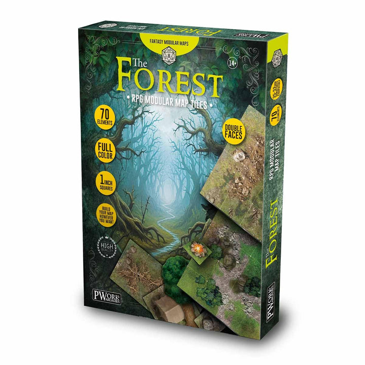 The Forest RPG Modular Map Tiles - Double face cardboard tiles