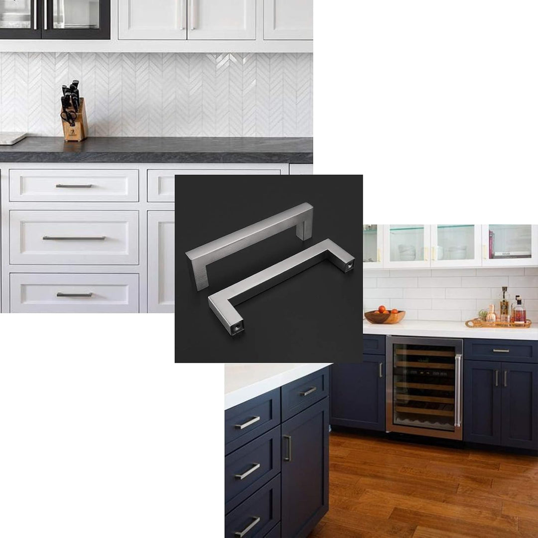 LONTAN 20 Stück Schrankgriffe Edelstahl Griffe für Küchenschränke 128mm lochabstand Möbelgriffe Küch