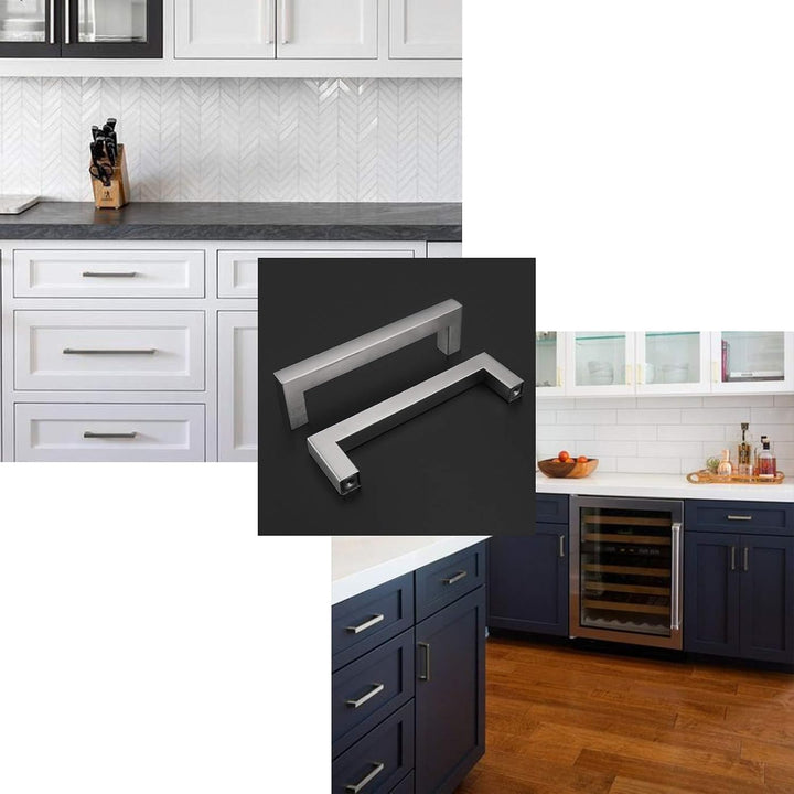 LONTAN 20 Stück Schrankgriffe Edelstahl Griffe für Küchenschränke 128mm lochabstand Möbelgriffe Küch