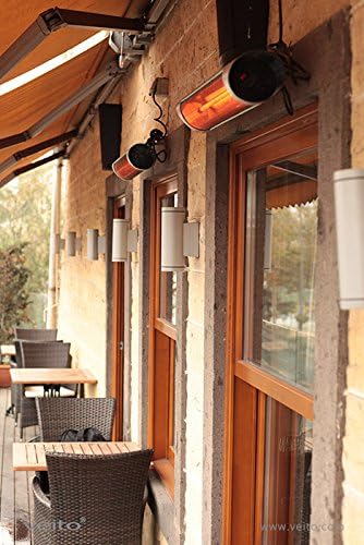 VEITO Blade Design Infrarot Heizstrahler, 2000 Watt, Fernbedienung, 4 Heizstufen Dimmer, Wintergarte