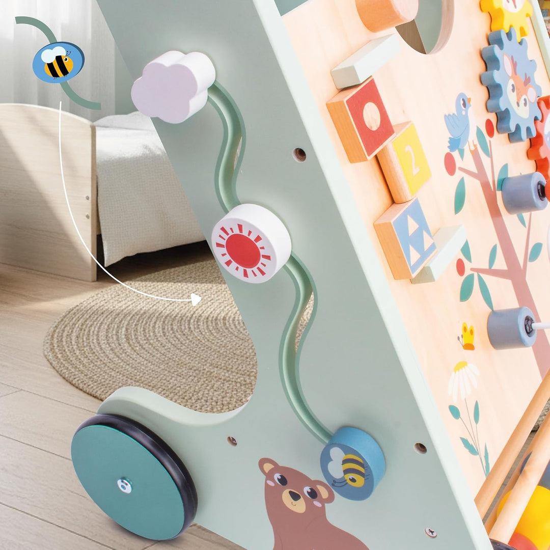 Baby Spiel und Laufwagen Lauflernwagen Spielboard mit interaktivem Spielzeug Räder Für Kinder von 12