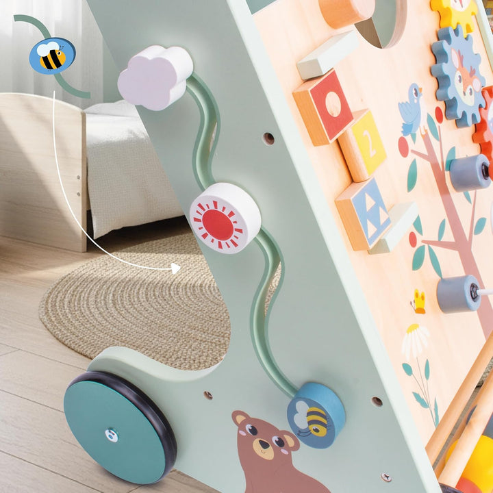 Baby Spiel und Laufwagen Lauflernwagen Spielboard mit interaktivem Spielzeug Räder Für Kinder von 12