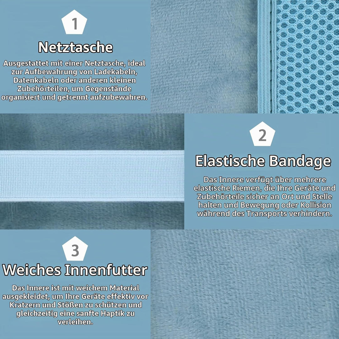 co2CREA Hart Reise Schutz Hülle Etui Tasche für JBL GO 4 /JBL GO 3 Eco/JBL GO 3 Ultra tragbarer Blue