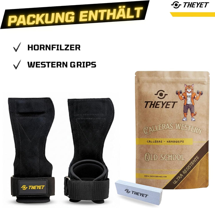 Theyet Crossfit Grips | Fitness Handschuhe Herren und Damen | Lifting Straps mit Handgelenkstütze |