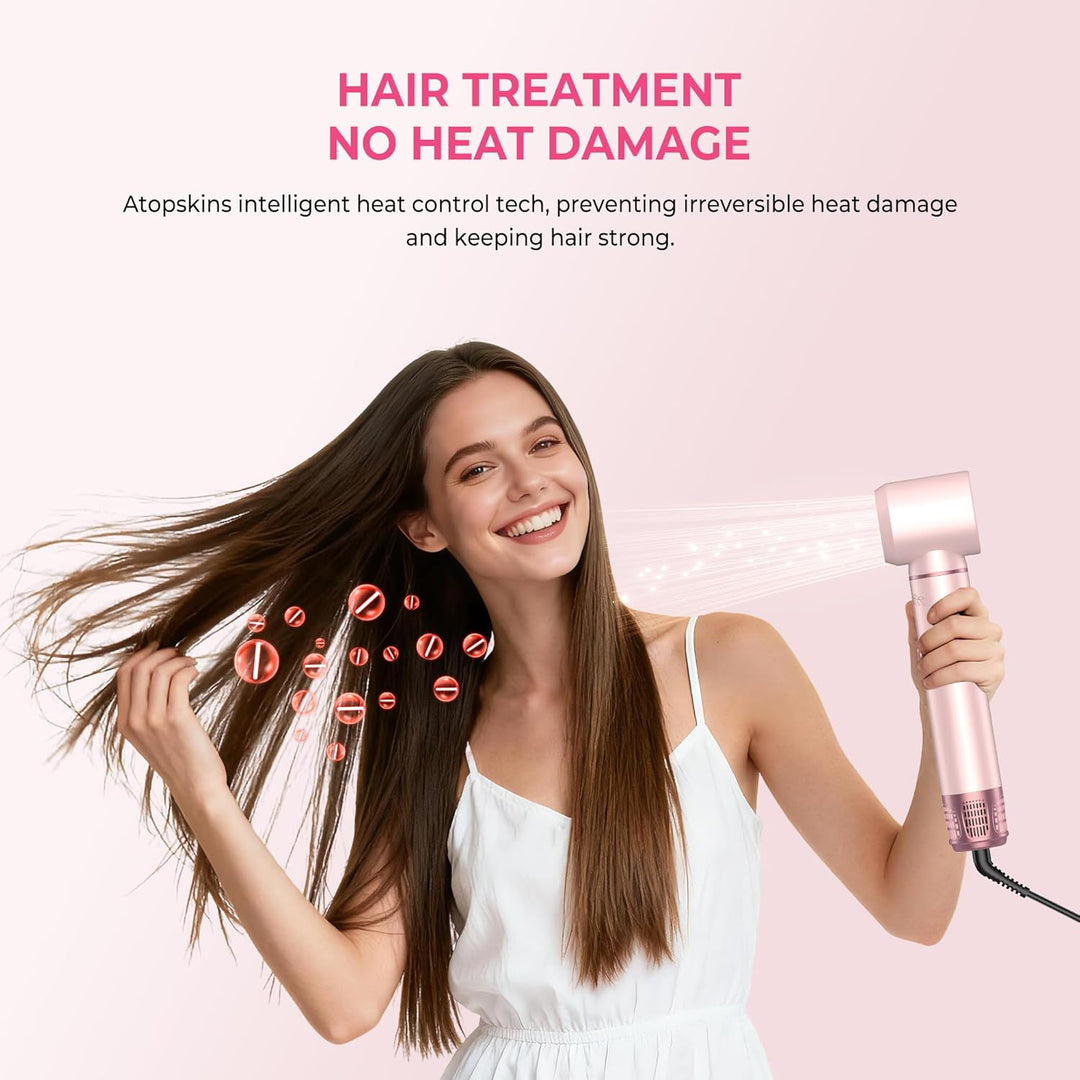 Atopskins 5 in 1 Air Styler Set Haarstyler Hairstyler Airbrush 5 in 1 Hair Styler Set Mit Rundbürste