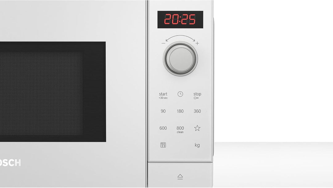 Bosch FFL023MW0 Serie 2 Mikrowelle, 26 x 44 cm, 800 W, Drehteller 27 cm, Türanschlag Links, AutoPilo