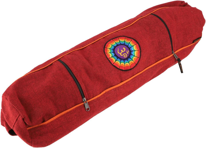 GURU SHOP Yogamatten-Tasche Om - Rot, Herren/Damen, Baumwolle, 65x15x15 cm, Taschen für Yogamatten E