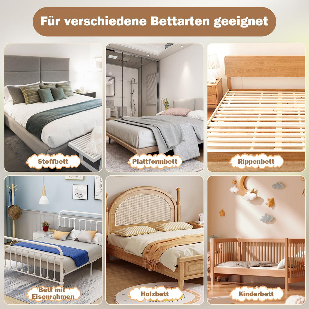 Eulenke 150cm Bettgitter Rausfallschutz Klappbar, Höhenverstellbar Bettschutzgitter Kinderbettgitter
