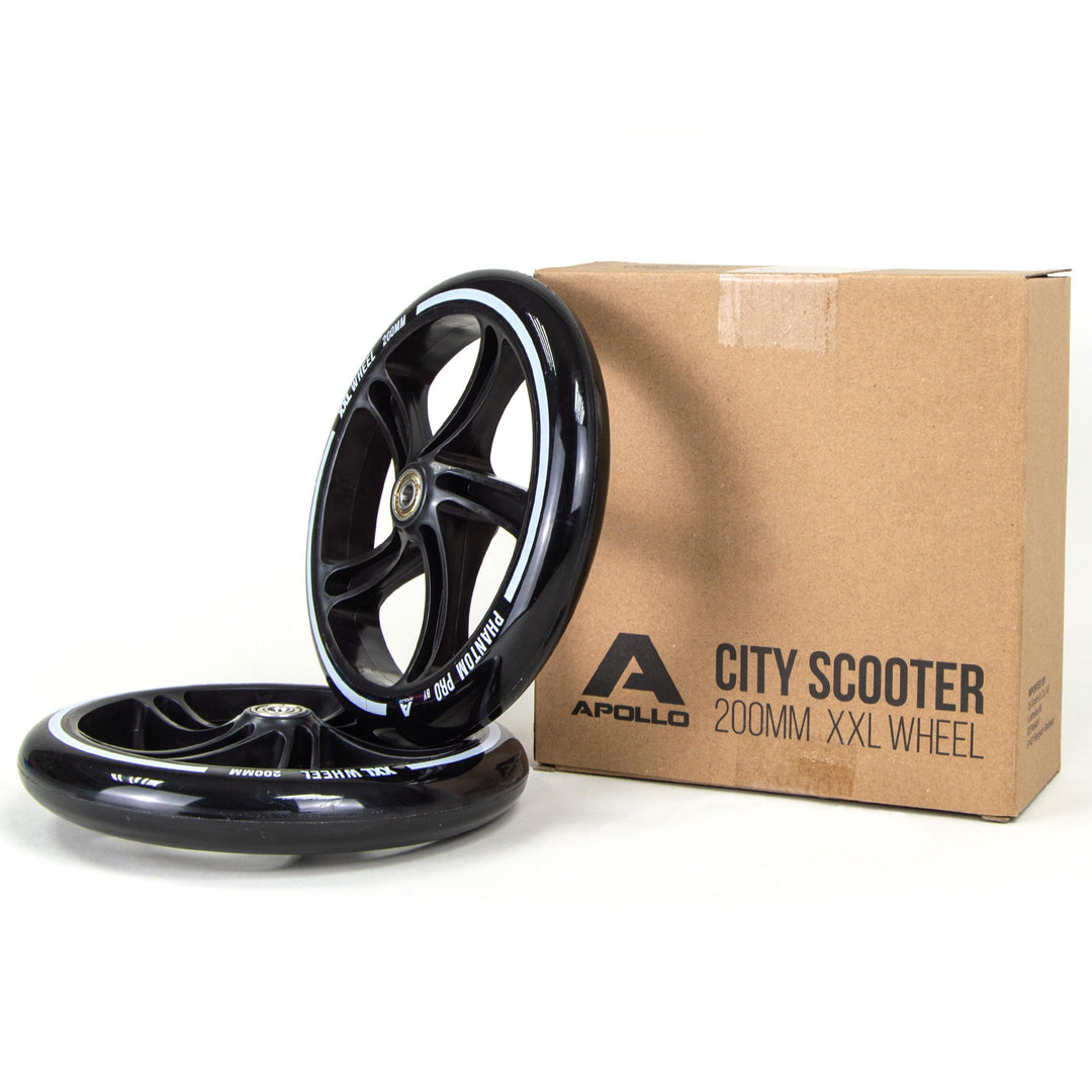 Apollo City Scooter Ersatzräderset Pro Wheels - ABEC 7 Kugellager, Roller Rad Ersatz-Räder passend C