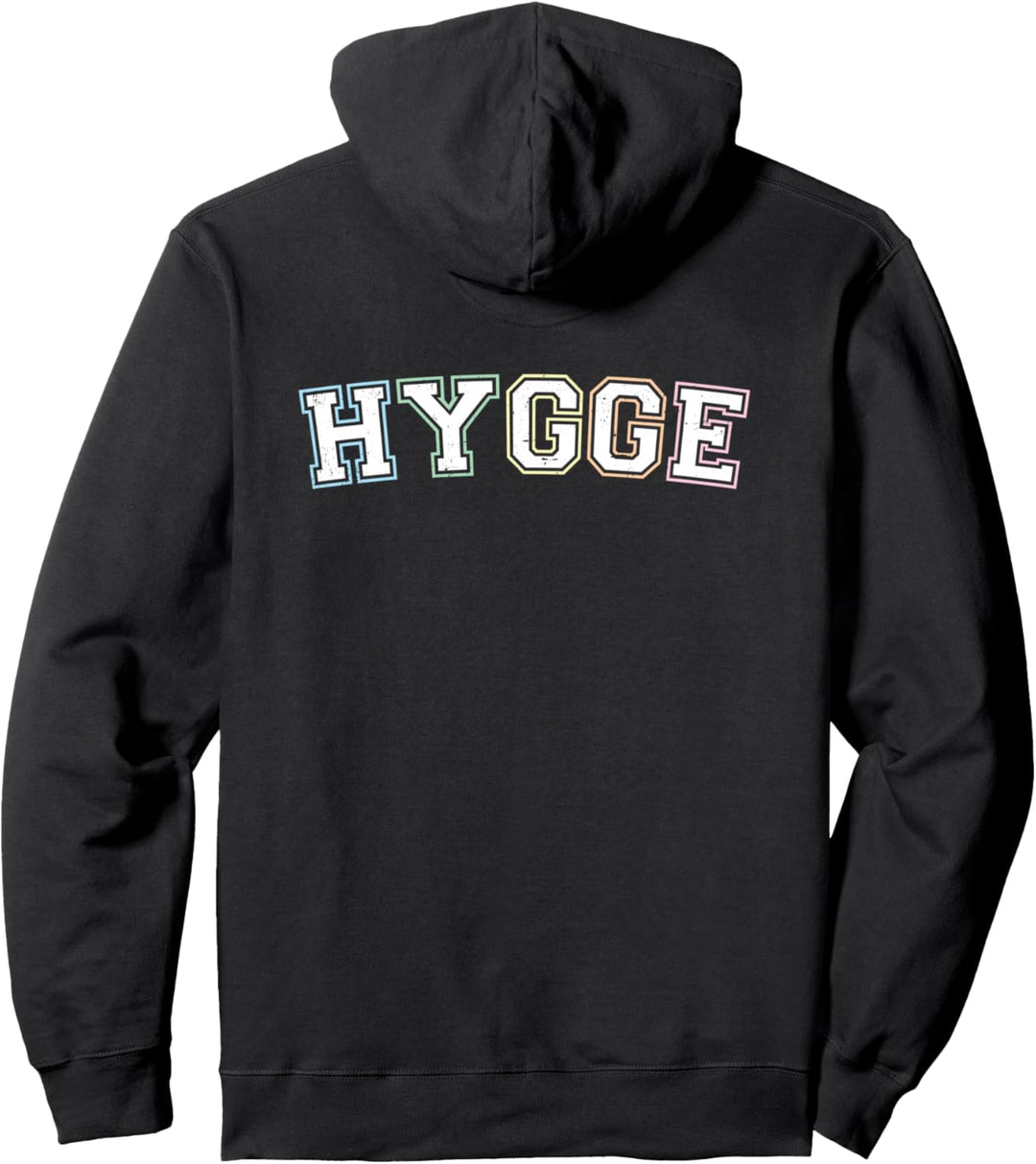 Hygge Colorful Rainbow Cozy Danish Hygge Pullover Hoodie