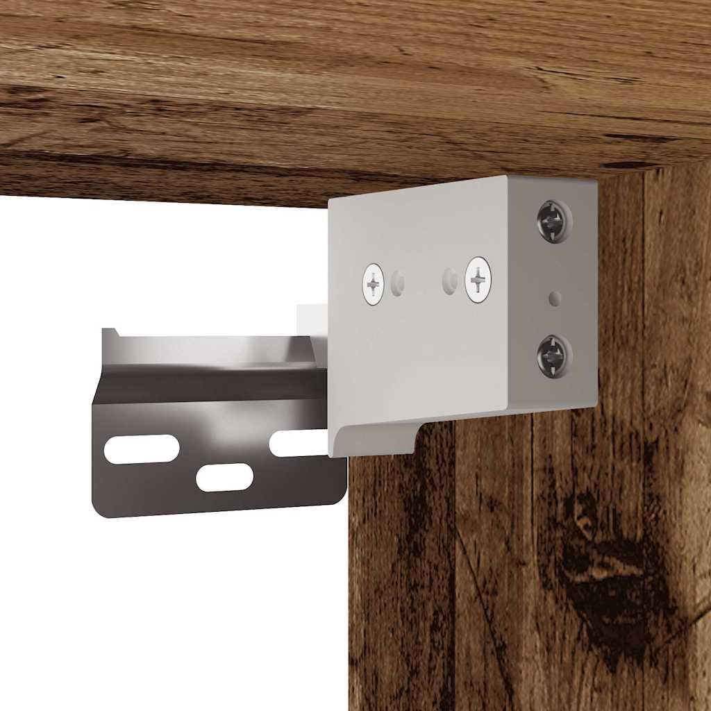 vidaXL Wandschrank Altholz-Optik 80x39x40 cm Holzwerkstoff, TV-Hängeschrank, TV-Hängeschränke, schwe
