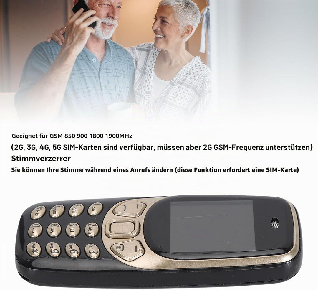 VBESTLIFE Mobiltelefon für Senioren, 2G GSM Entsperrtes Mobiltelefon, Grosse Grosse Schriftart, Gros