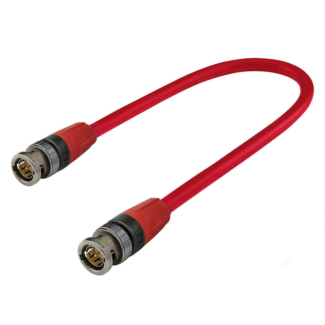 SommerCable 40cm 12G 6G 3G SDI BNC-Videokabel 4K 6K UHD HD-SDI (HDTV) SC-Vector 0.8/3.7 rot BNC-Stec