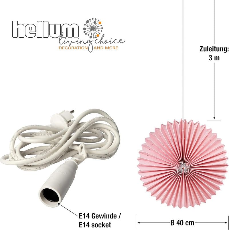 Hellum Sunny Lampion outdoor, Lampion Rose, lampion aussen wetterfest mit LED Glülempe, E14 Leuchtmi