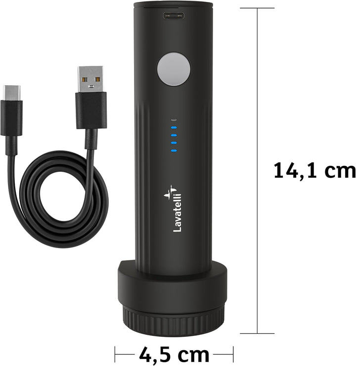 Lavatelli - VAC-U-PUMP Wireless Elektrische Vakuumpumpe für Vakuumbeutel Kleidung Reise, kompakt & s