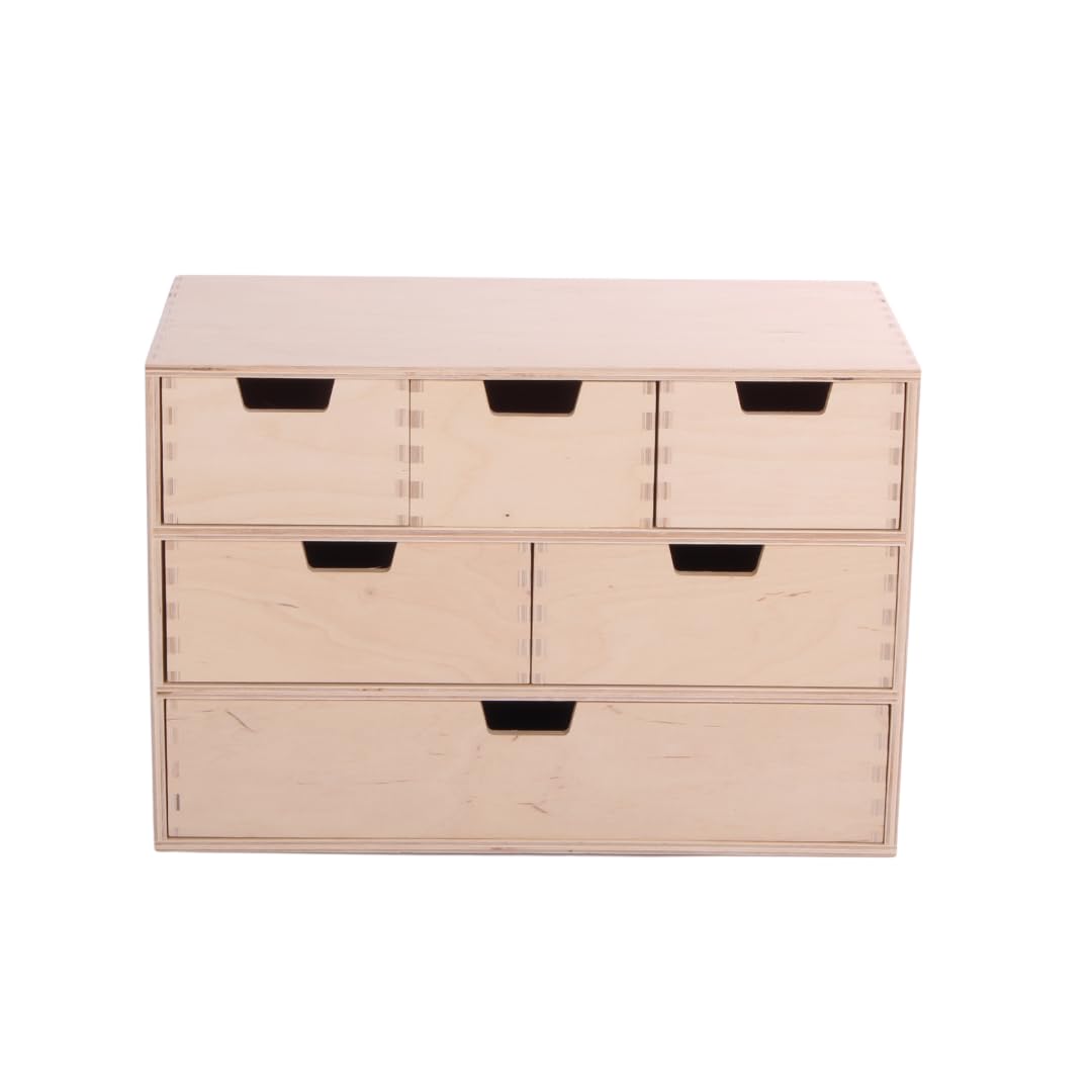 Schubladen-Box aus Holz – Elegante Minikommode für vielseitige Aufbewahrung | Premium Qualität, natü