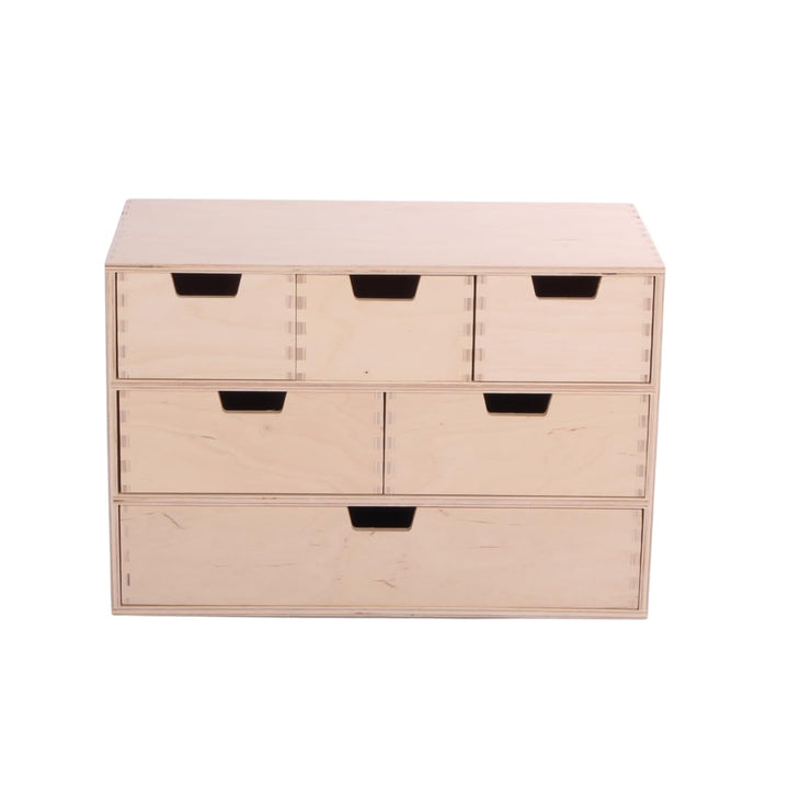 Schubladen-Box aus Holz – Elegante Minikommode für vielseitige Aufbewahrung | Premium Qualität, natü