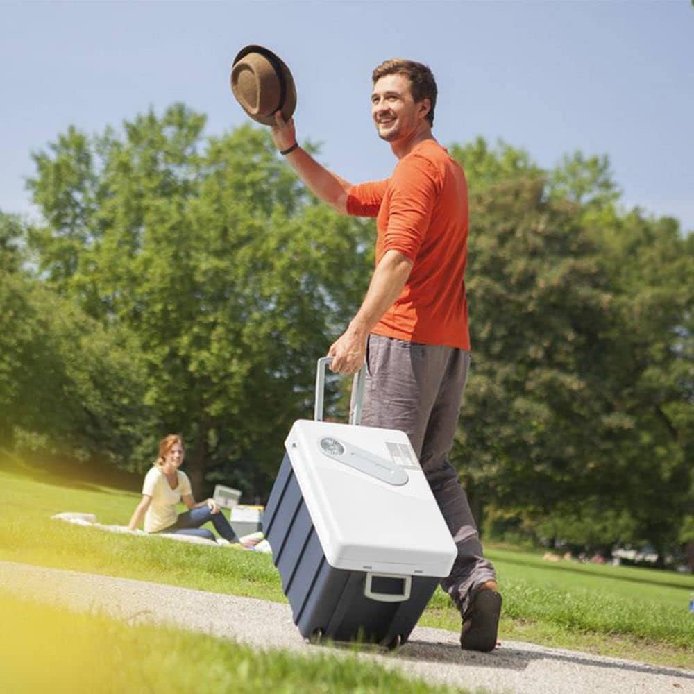 Mobicool MQ40W AC/DC - tragbare elektrische Kühlbox mit Rollen, 39 Liter, 12 V und 230 V für Auto, L