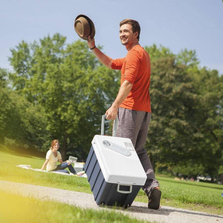 Mobicool MQ40W AC/DC - tragbare elektrische Kühlbox mit Rollen, 39 Liter, 12 V und 230 V für Auto, L