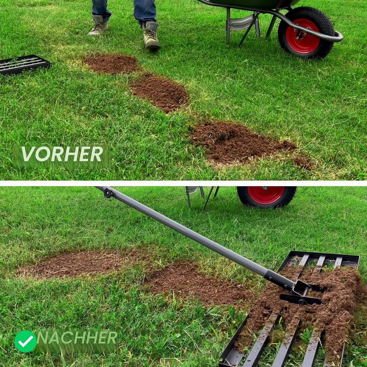 Walensee Rasen-Nivellierungsrechen, Garten Rasenrakel, Müheloses Rasennivellierwerkzeug, Rasen Sande