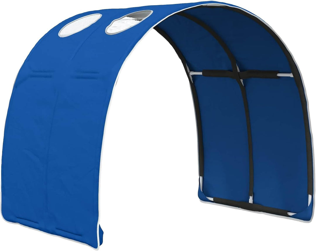Bettunnel 2 Stück Blau 211 x 67,5 x 2 cm Polyester für Kingsize-Bett, zubehör Ersatzteil, rutschfest