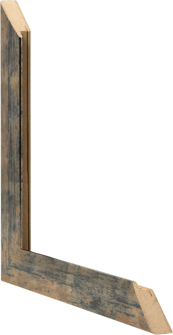 yd. Your Decoration - Bilderrahmen 75x100 cm - Blau Gold Meliert - Bilderrahmen aus MDF mit Acrylgla