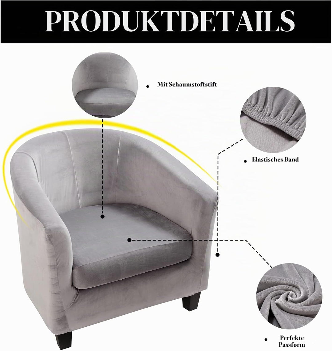 Jaotto Sesselschoner Sesselhusse Stretch Sesselüberwürfe Sofabezug Elastisch Sofabezug Sesselbezug S