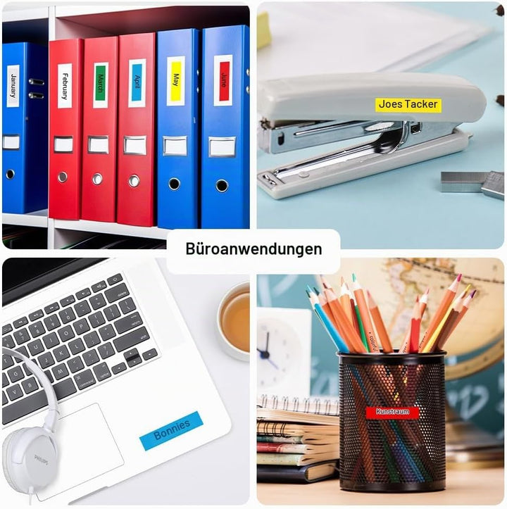 6x Labelwell 24mm kompatibel Schriftband für Brother TZe-251 TZe-151 TZe-451 TZe-551 TZe-651 TZe-751