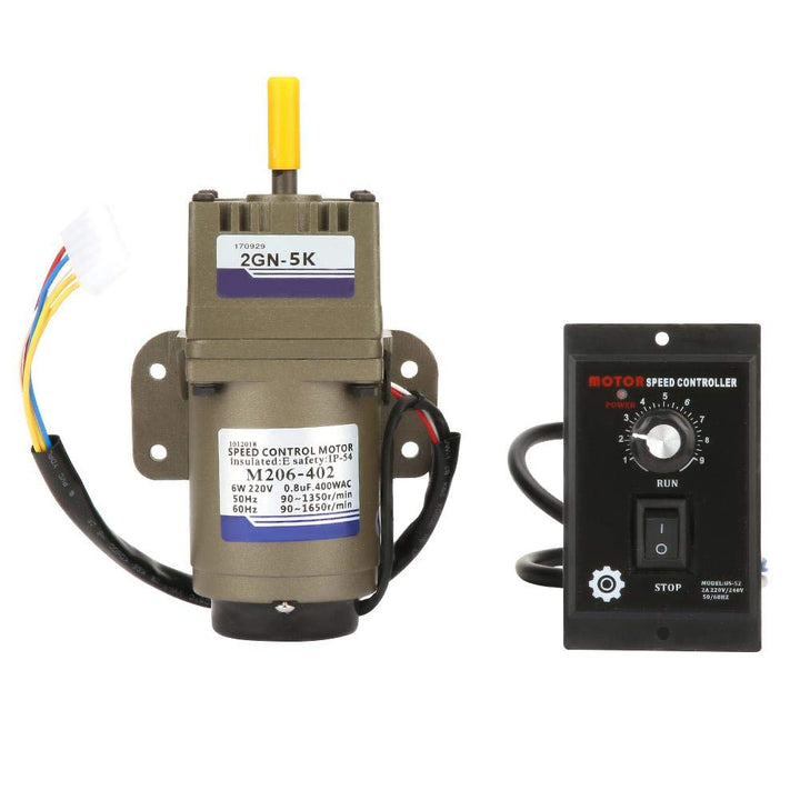 AC-Getriebemotor, AC 220V 6W Einphasen-Asynchron-Getriebemotor mit einstellbarer Geschwindigkeit (5K